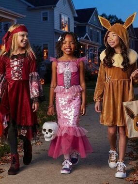 Hyde and Eek Boutique Kids Mermaid Costume Dress Size L 10-12 Halloween Sequin